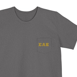 SAE Pocket T-shirt, Sigma Alpha Epsilon Fraternity Gift