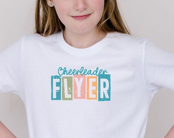 Cheerleader Flyer Shirt, Youth Cheer Team Gift