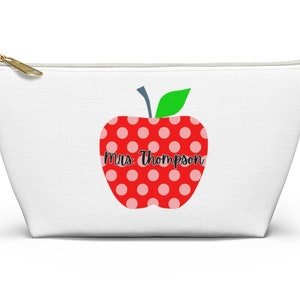 Teacher survival kit, personalized apple pouch, teacher gift, pencil pouch, teacher bag, teacher appreciation