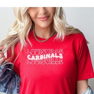 Louisville Cardinals Adult Small T Shirt University Football Fan Shirt  Gifts for NCAA Fans - Bluefink