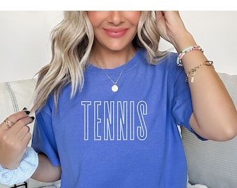 Camiseta de tenis Comfort Colors, de algodón hilado en anillo teñido en prenda.