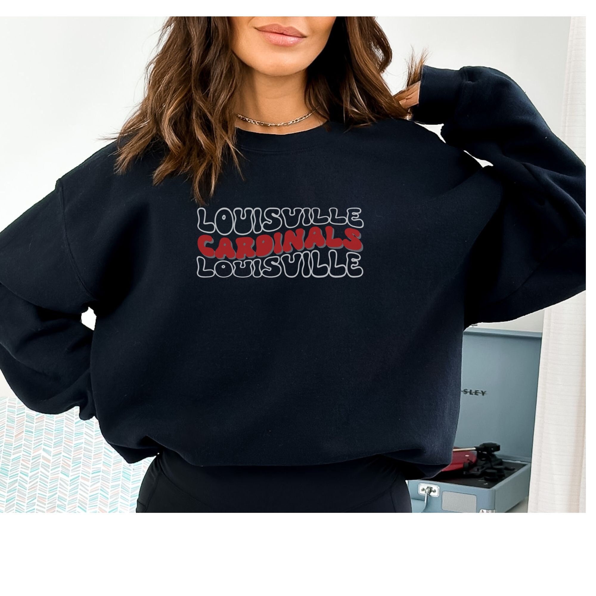 Louisville Cardinals Football Crewneck Sweatshirt, unisex shirts - Bluefink