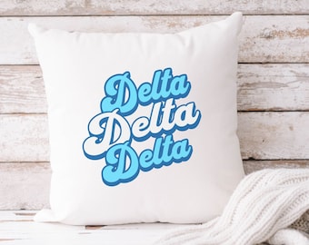 Cuscino Tri Delta Sorority: decorazione per la stanza