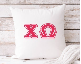 Chi Omega Square Pillow, chi o gift, college sorority gift, Chi Omega bid day gift, Chi O big little gift