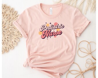 Retro Pediatric Nurse T-Shirt, Gift for Nurse