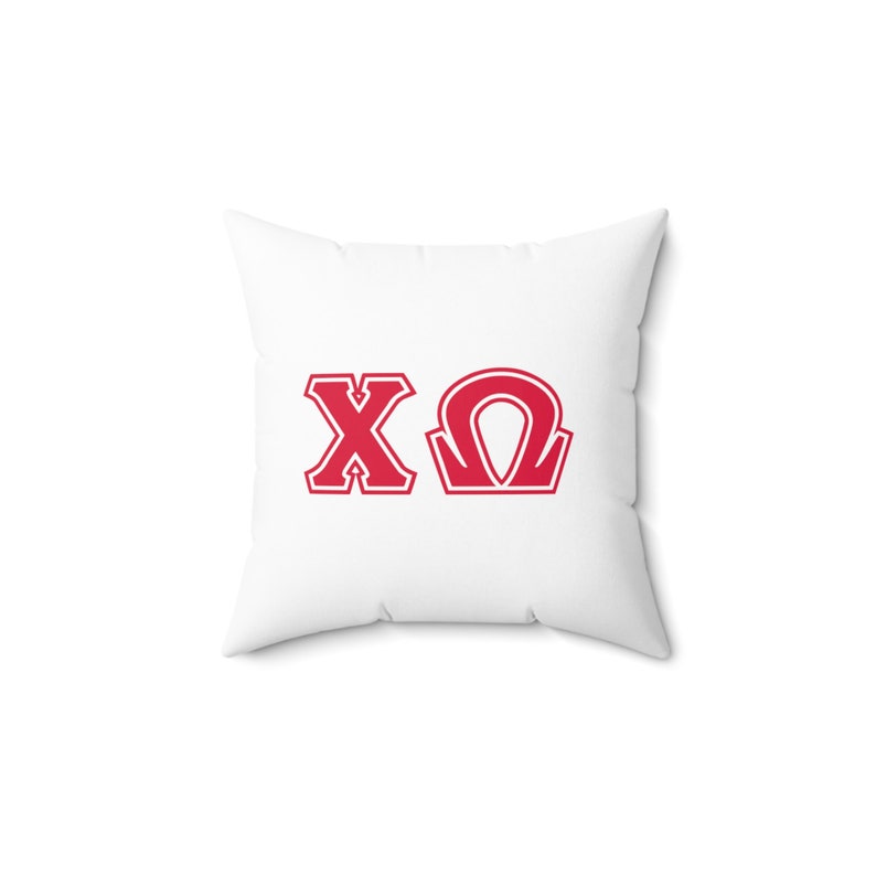 Chi Omega Square Pillow, chi o gift, college sorority gift, Chi Omega bid day gift, Chi O big little gift image 3