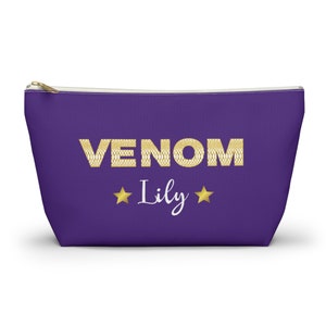 Personalized cheer makeup bag, accessory bag for cheerleader, custom team and name makeup bag, cheer gift