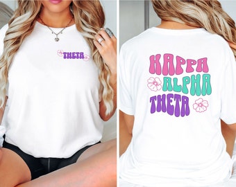 Camisa Theta, camiseta Kappa Alpha Theta, camiseta de hermandad, regalo para hermana de hermandad, regalo theta para lil grande, camisa de prisa griega, merchandising de hermandad