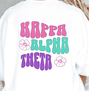 Felpa Kappa Alpha Theta, camicia per la sorellanza theta, sorella della sorellanza kappa alpha theta, regalo theta, regalo per il reclutamento