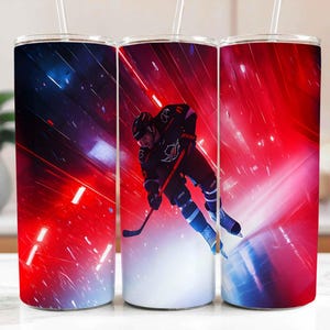Ice Hockey Player Dynamic Action 20 oz Tumbler Wrap, Hockey Design, Digital Download Skinny Design, sublimation, sports lover gift