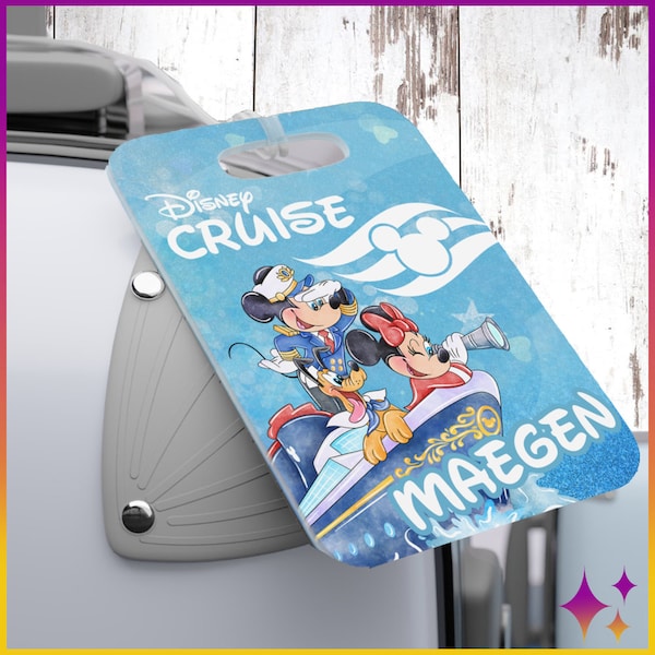 Custom Disney Cruise Luggage Tag | Personalized Disney Cruise Line Luggage Tags