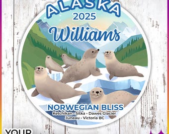 Türmagnete für Alaska-Kreuzfahrten | Personalisierte Magnetschilder mit Motiven von Royal Disney, Norwegian Princess und Celebrity Alaska-Kreuzfahrten | Geschenkidee für Alaska-Kreuzfahrten