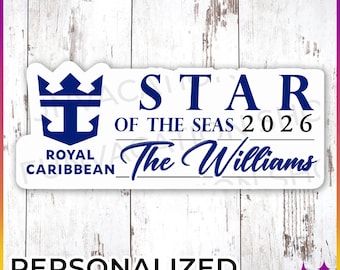 Royal Caribbean Cruise Door Magnet Ship Name Anchor Sign | Personalized Royal Caribbean Cruise Magnet Door Sign | Royal Caribbean Gift