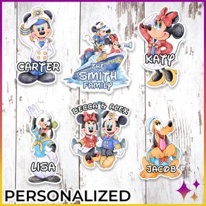 Magnete per porta Disney Cruise Topolino e amici / Decorazione magnetica per porta Disney Cruise / Cartelli magnetici regalo per porta Disney Cruise