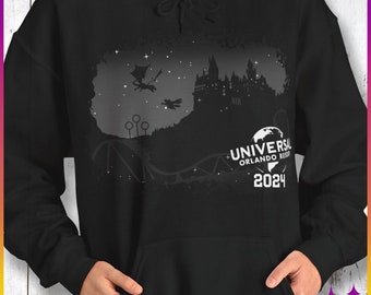 Custom Universal Studios Shirt Wizard Hooded Sweatshirt | Personalized Family Trip Universal Studios Family Hoodie Shirts