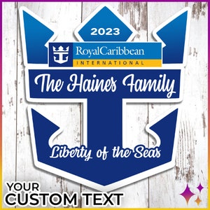 Royal Cruise Door Magnets Caribbean | Personalized Caribbean Royal Cruise Door Cruise Magnets | Cruise Door Magnet Sign