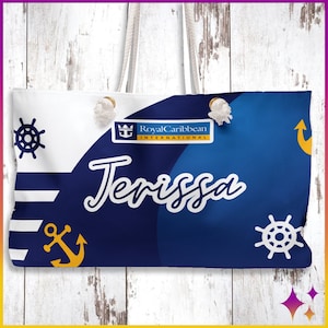 Custom Royal Cruise Caribbean Bag | Personalized Royal Cruise Caribbean Tote Bag | Cruise Gift Bag Idea