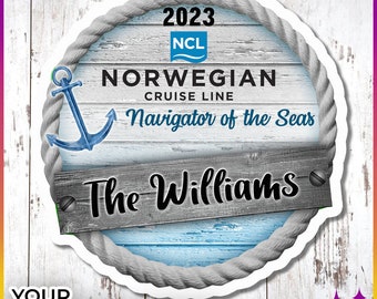 Norwegian NCL Cruise Door Magnets | Personalized NCL Norwegian Cruise Cabin Door Sign Magnets