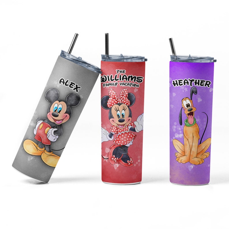 Personalized Pluto Mickey Minnie Disney Park Disney Cruise Tumbler Cup Disney World Cup Disneyland Cup Disney Park Family Vacation Trip Gift