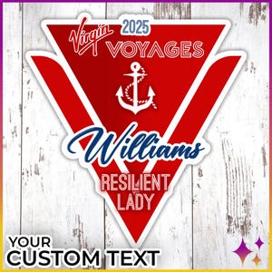 Virgin Cruise Door Magnets | Personalized Virgin Cruise Line Door Cruise Magnets | Cruise Door Magnet Sign | Virgin Voyages Cruise Gift