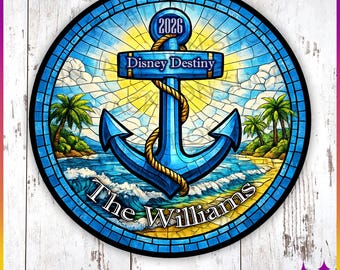 Cruise Door Magnet Anchor Sign for Any Cruise | Personalized Nautical Royal Disney Norwegian Celebrity Cruise Magnet Door Sign | Cruise Gift