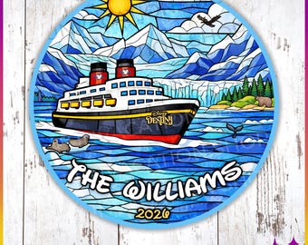 Disney Cruise Magnet Alaska Cruise Ship Door Magnets | Personalized Alaska Disney Cruise Ship Door Magnet Sign | Disney Cruise Gift