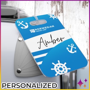 Custom Cruise Luggage Tag Norwegian | Personalized Luggage Tags Cruise Gear | Cruise Gift Idea