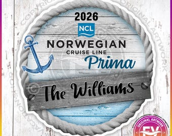 Norwegian NCL Cruise Door Magnets | Personalized NCL Norwegian Cruise Cabin Door Sign Magnets