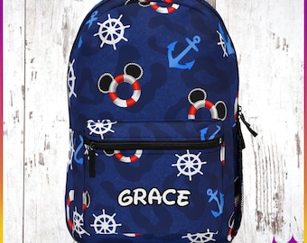 パーソナライズされたディズニークルーズバックパックバッグ | ディズニークルーズギフトアイデア | パーソナライズされたディズニークルーズバッグ