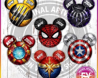 Disney Cruise Door Magnet Marvel Heroes Villains | Spiderman, Captain America, Iron Man, Wolverine, Thor, Black Panther, Deadpool, + More