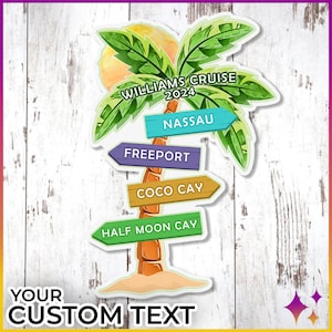 Cruise Door Magnets Sign Tropical Direction | Personalized Royal Caribbean Disney Norwegian Celebrity Cruise Door Magnets | Cruise Gift Idea