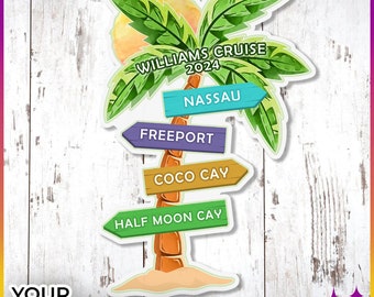 Cruise Door Magnets Sign Tropical Direction | Personalized Royal Caribbean Disney Norwegian Celebrity Cruise Door Magnets | Cruise Gift Idea