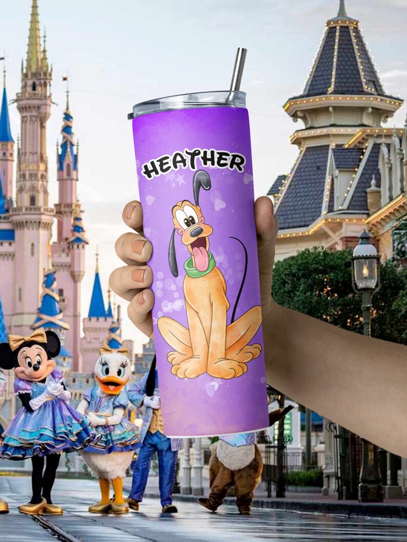 Personalized Pluto Disney Park Disney Cruise Tumbler Cup Disney World Cup Disneyland Cup Disney Park Family Vacation Trip Gift