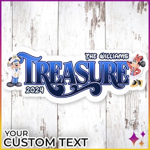 Disney Cruise Deurmagneet Treasure | Disney Cruise Treasure Deurdecoratie Magneetbord | Magneetbord deurdecoratie cruisecabine