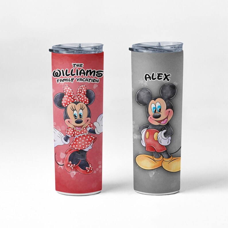 Personalized Minnie Mickey Disney Park Disney Cruise Tumbler Cup Disney World Cup Disneyland Cup Disney Park Family Vacation Trip Gift