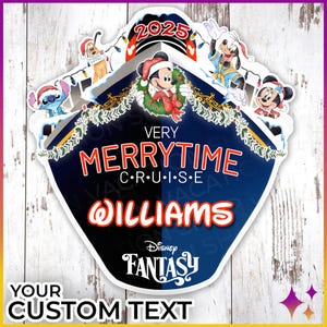 Disney Christmas Cruise Deurmagneet Merrytime | Gepersonaliseerde kerst Disney Schipschat Magisch Wonder Droom Fantasie Wens Cruisemagneet