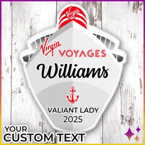 Virgin Cruise Door Magnets Ship | Personalized Virgin Cruise Ship Door Cruise Magnets | Cruise Door Magnet Sign | Virgin Voyages Cruise Gift