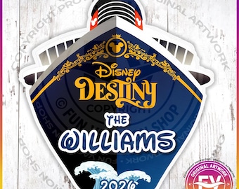 Disney Cruise Door Magnet Disney Ship | Personalized Disney Treasure Magic Wonder Dream Fantasy Ship Cruise Magnet Door Decor Cruise Gift