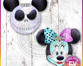 Disney Cruise Door Magnet Nightmare before Christmas | Disney Halloween Cruise or Resort Door Magnet Sign | Jack Sally Disney Cruise Gift