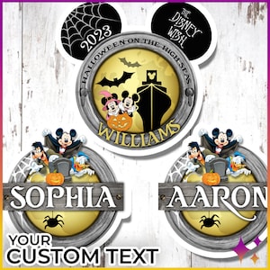 Halloween Disney Cruise Door Magnet | Personalized Disney Cruise Door Magnet | Halloween High Seas Cruise Cabin Door Decor