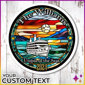 Imanes personalizados para puertas de cruceros con vitrales / Imanes personalizados para puertas de cruceros Royal Disney Norwegian Princess Celebrity