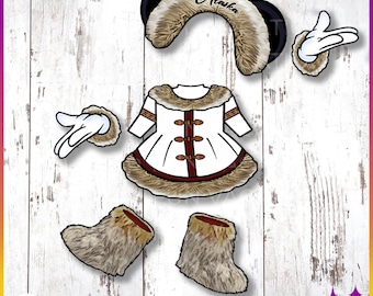 Disney Cruise Magnet Alaska Minnie Set | Disney Cruise Door Magnet | Alaska Mickey Minnie Alaska Outfit Cruise Sign | Alaskan Cruise Gift