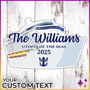 Royal Caribbean Cruise Door Magnets Ship | Personalized Royal Caribbean Ship Cruise Door Cruise Magnets | Ship Magnet Sign Cruise Gift
