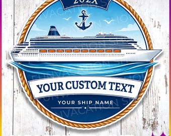 Cruise Door Magnet Ship Sign for Any Cruise Line | Personalized Cruise Magnet Door Sign for Royal Disney Celebrity Virgin MSC | Cruise Gift