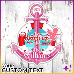 Magnets pour porte de croisière Ancre de croisière de la Saint-Valentin | Aimant personnalisé croisière à l'ancre Norwegian Celebrity Royal Caribbean Disney Cruise pour la Saint-Valentin