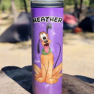 Personalized Pluto Disney Park Disney Cruise Tumbler Cup Disney World Cup Disneyland Cup Disney Park Family Vacation Trip Gift