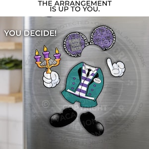 6-Piece Haunted Mansion Mickey Disney Cruise Door Magnet Set | Disney Haunted Mansion Cruise or Resort Door Magnet Sign | Disney Cruise Gift