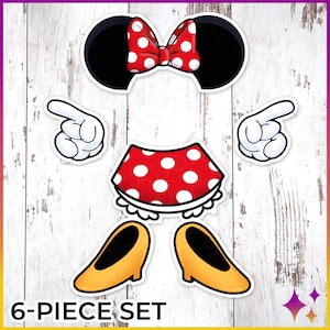 Disney Cruise Door Magnet Set Minnie | Disney Cruise Magnet Minnie Character Set Cruise Door Decor | Disney Cruise Door Magnets 6-Piece Set