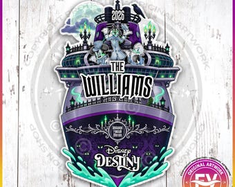 Haunted Mansion Disney Cruise Door Magnet Ship | Disney Haunted Mansion Cruise Ship Door Magnet Sign | Disney Cruise Gift