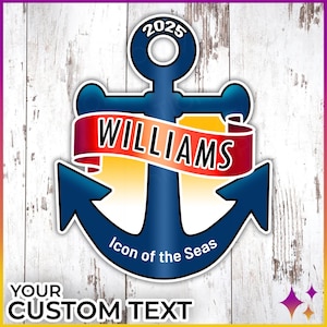 Cruise Door Magnet Anchor | Custom Cruise Magnet | Personalized Royal Caribbean Anchor Cruise Door Magnet Sign | Cruise Gift
